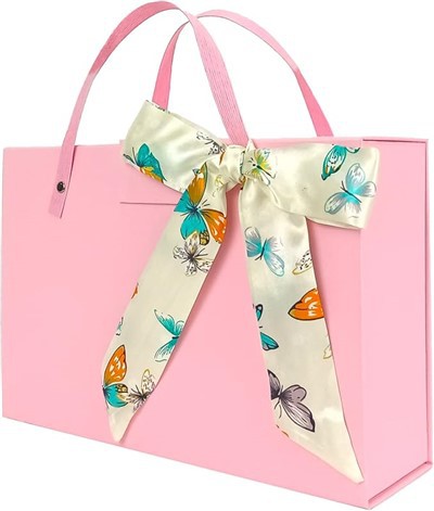 Handheld roze geschenkdoos